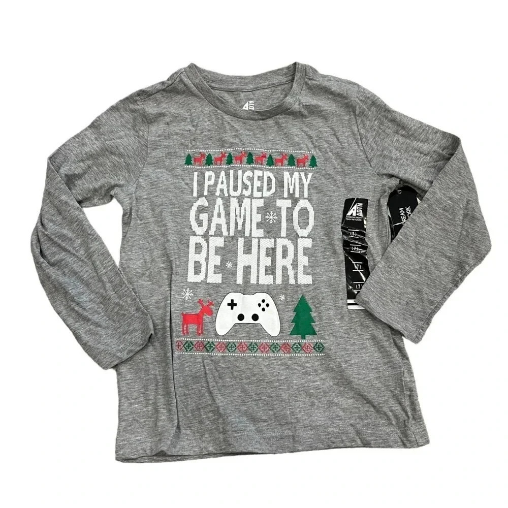 ADTN Gray Funny Holiday Gaming Tee 7